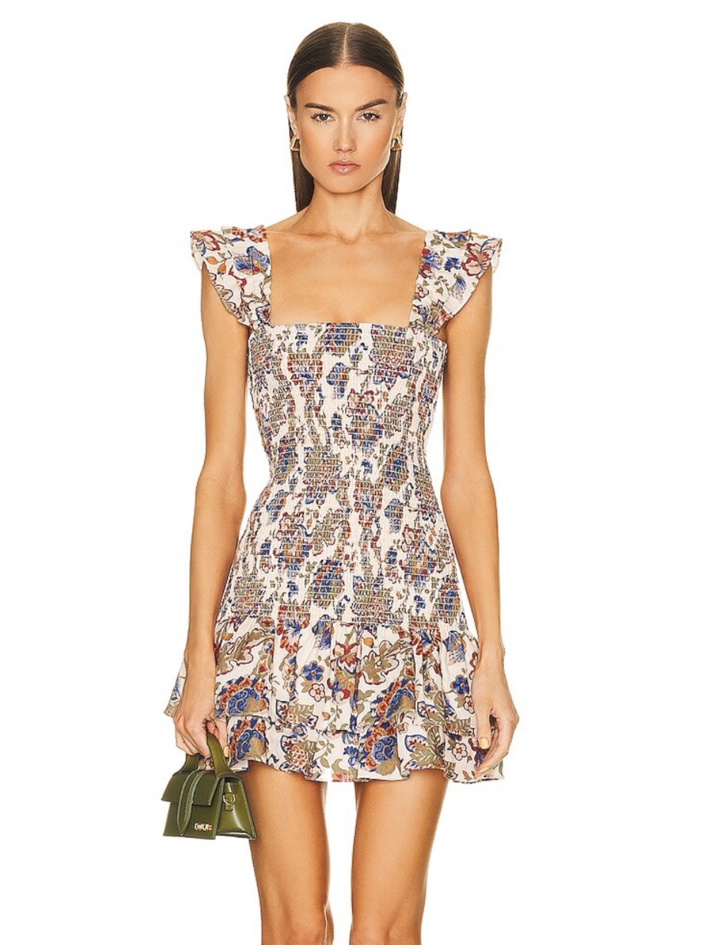 SIR. The Label Bettina Shirred Mini Dress - size 0